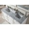 James Martin Vanities Bristol 60in Double Vanity, Bright White w/ 3 CM Carrara Marble Top 157-V60D-BW-3CAR - alternate 5